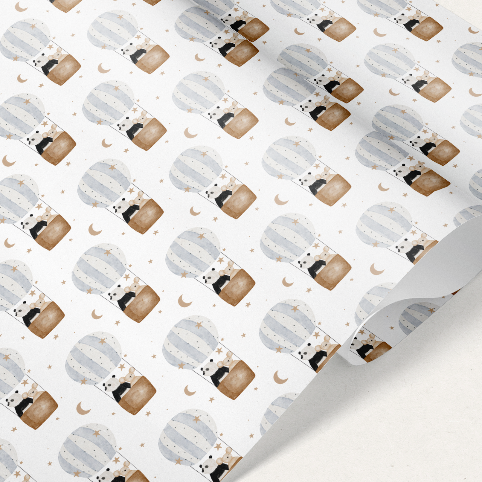 Geschenkpapier Maus & Panda