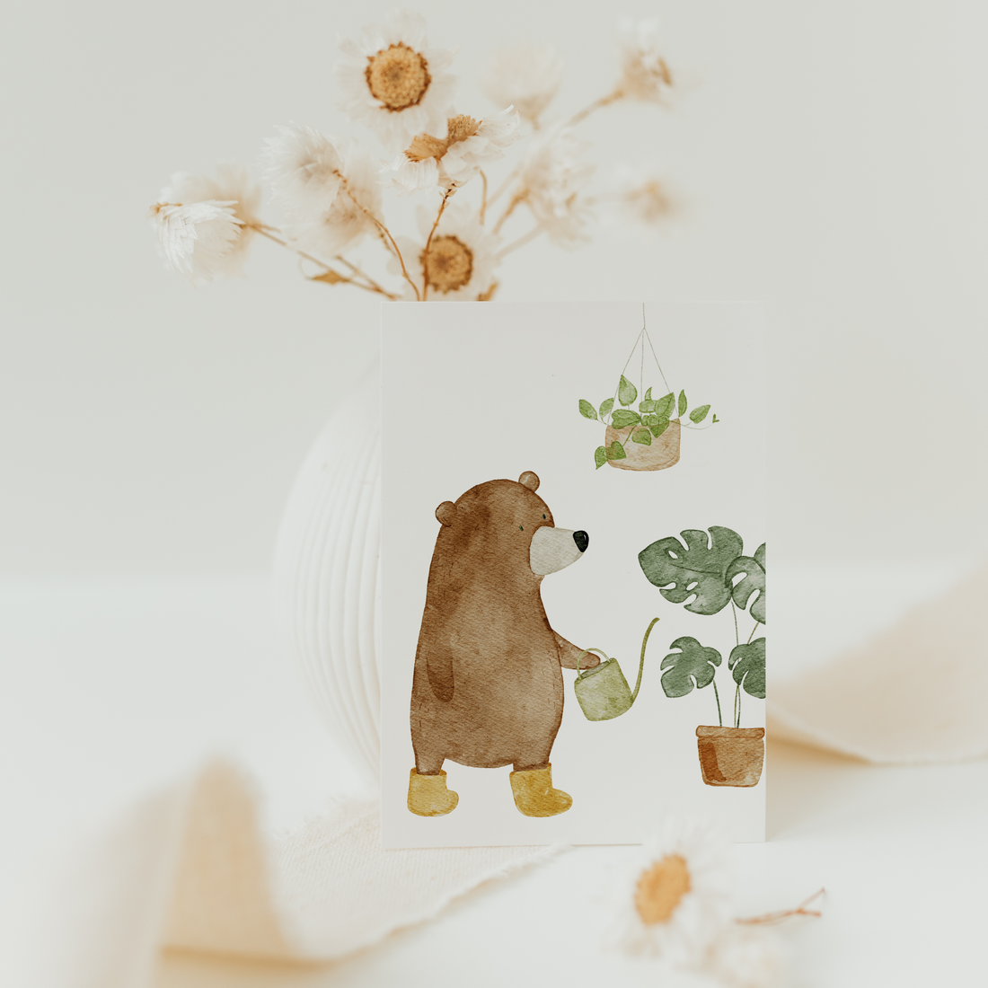 Hej Hanni Minikarte Bär Pflanzen A7