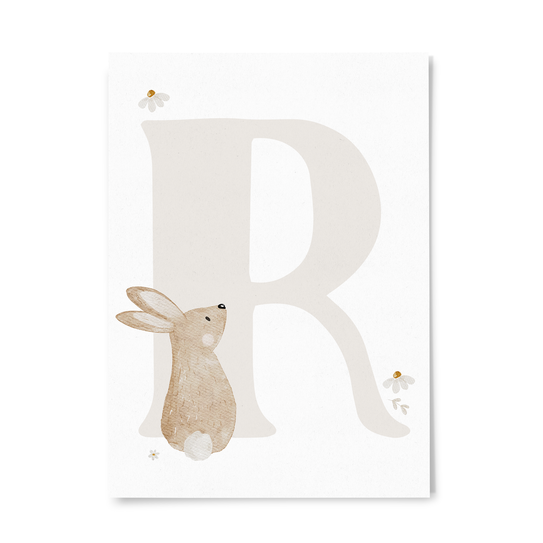 Buchstabenkarte Waldtiere R