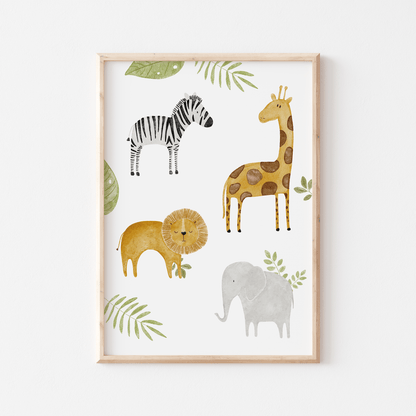 Hej Hanni Poster Safari A4
