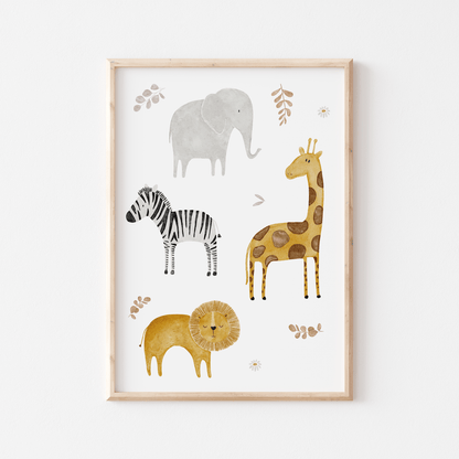 Hej Hanni Poster Safari A4