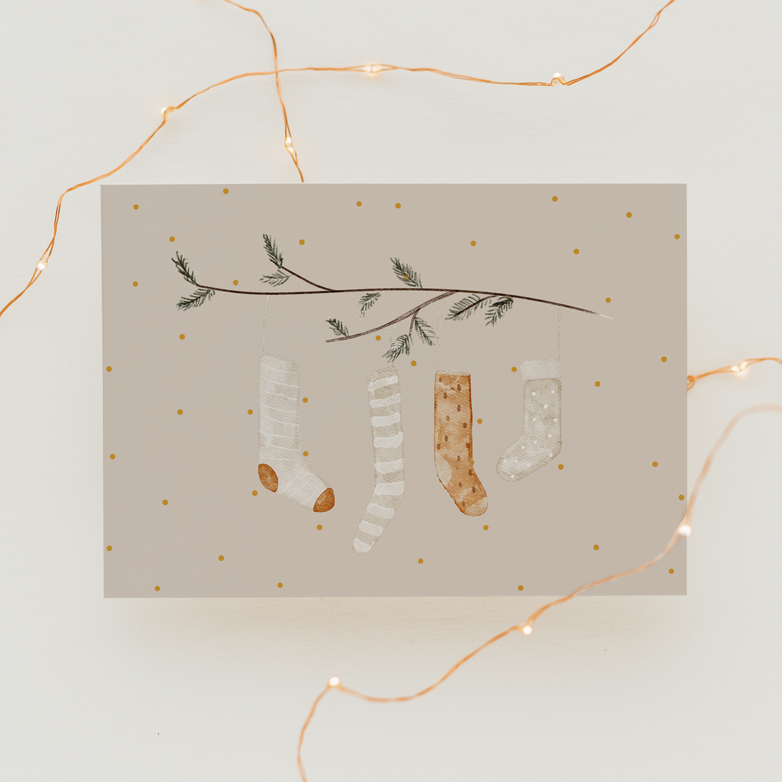 Hej Hanni Weihnachtskarte Socken