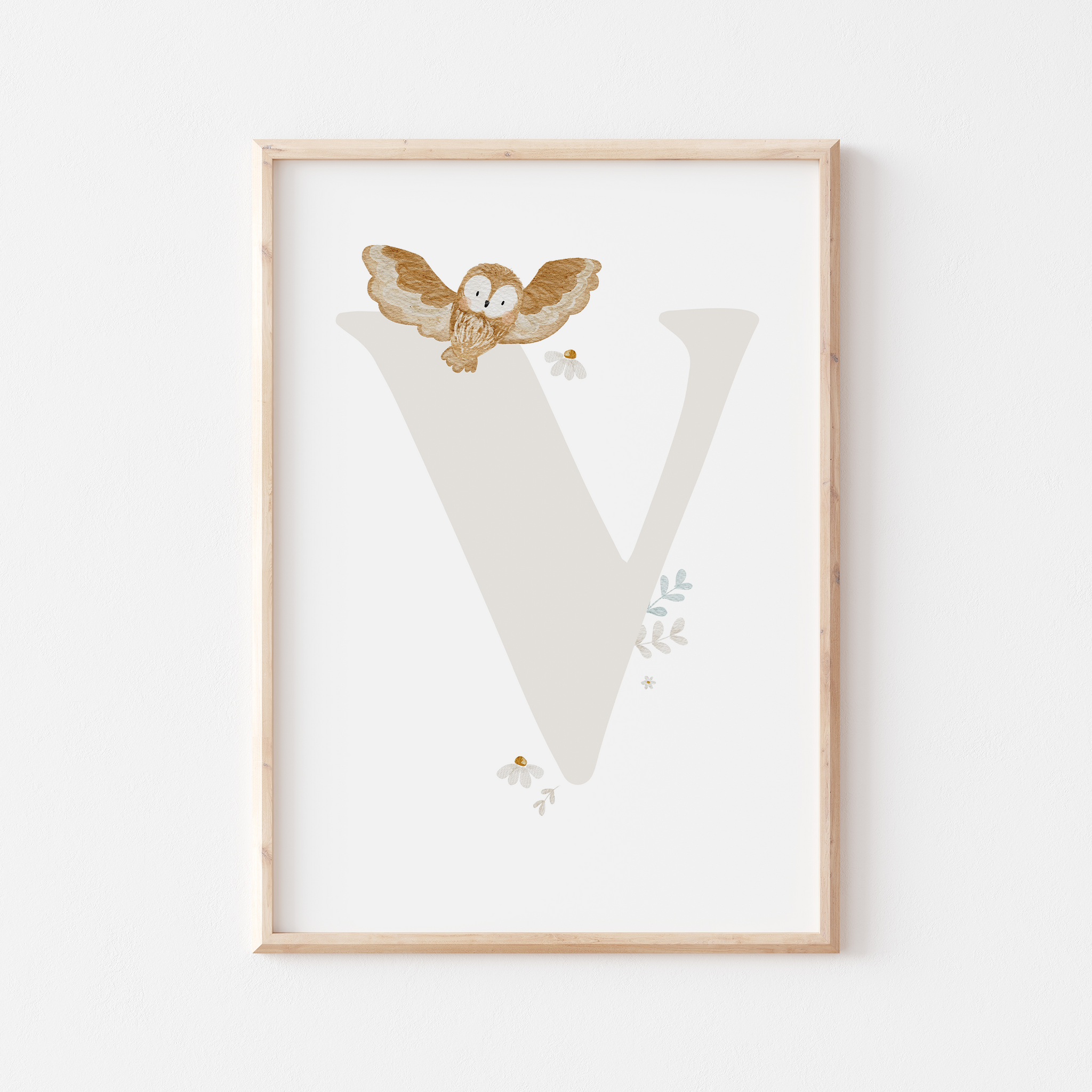 Buchstabenposter Waldtiere V