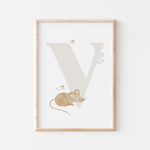 Buchstabenposter Waldtiere V