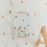Poster Wildblumen und Hummeln A4 / A3 / A2