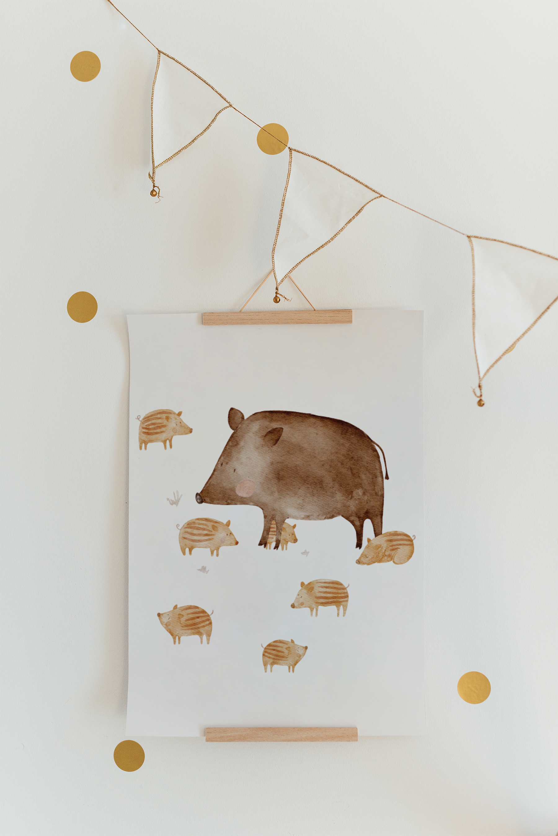 Poster Wildschweine A4 / A3 / A2