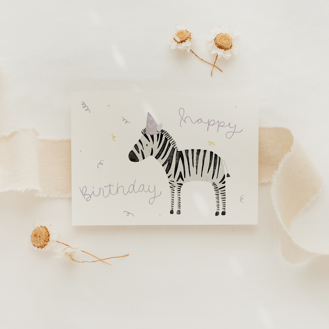 Hej Hanni Postkarte Geburtstag Zebra