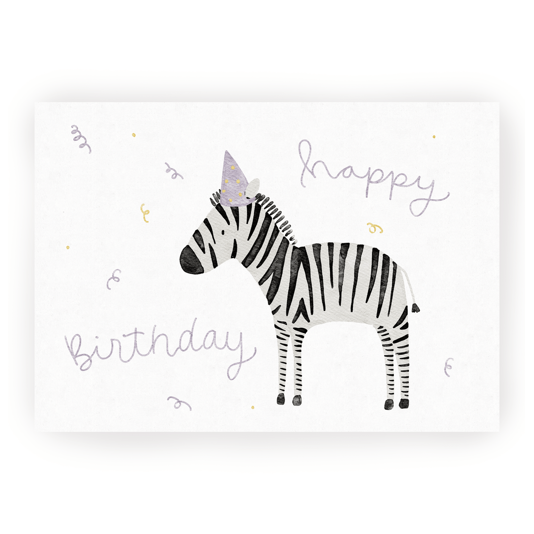 Hej Hanni Postkarte Geburtstag Zebra