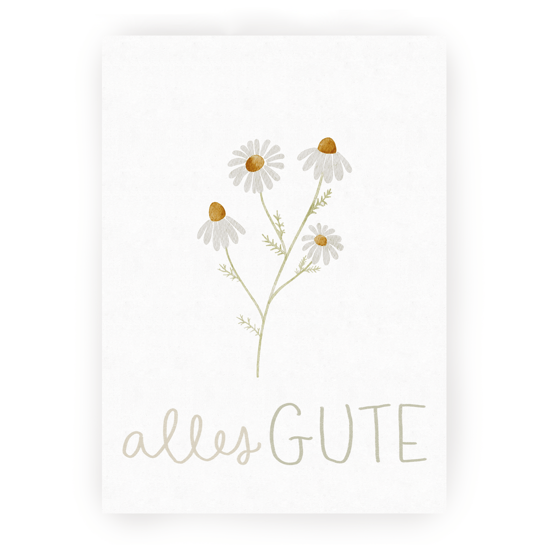 Hej Hanni Postkarte Geburtstag Kamille