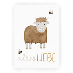 Postkarte Geburtstag Yak