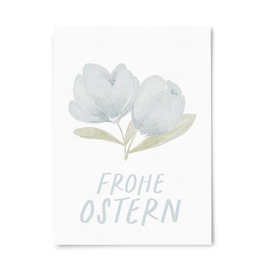 Postkarte Ostern Blaue Blumen