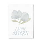Minikarte Ostern blaue Blumen frohe Ostern A7