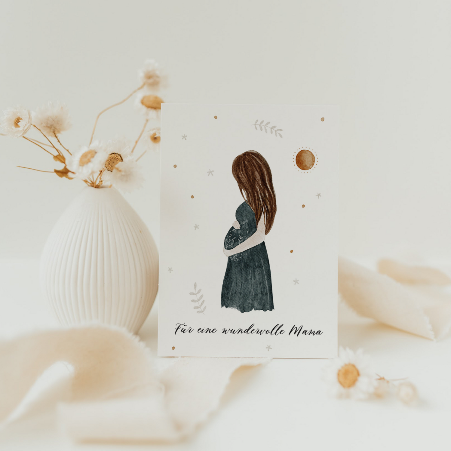 Postkarte Für eine wundervolle Mama