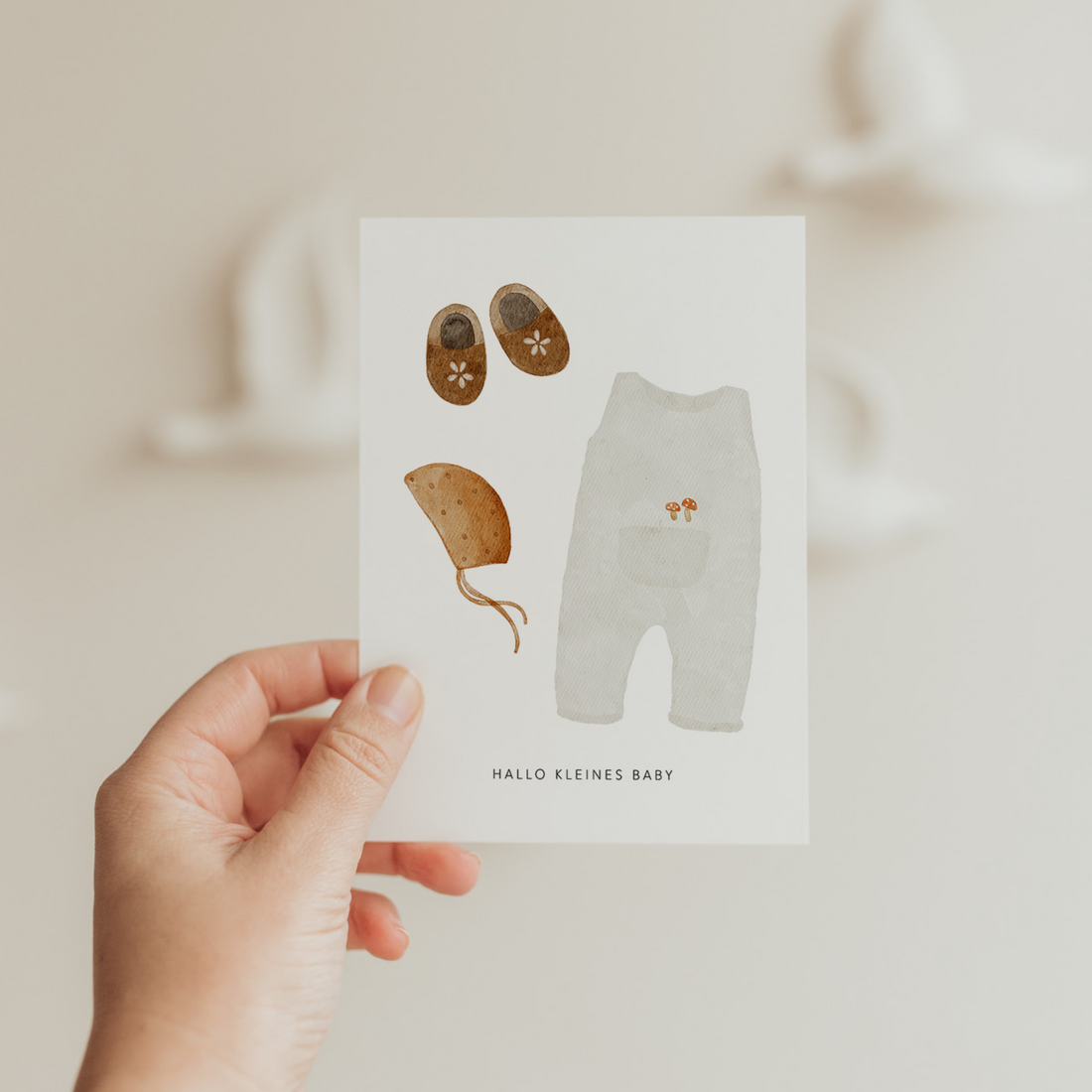 Hej Hanni Postkarte Hallo kleines Baby
