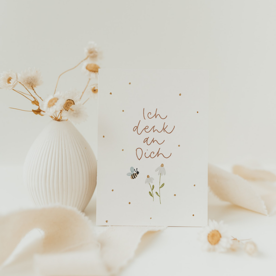 Hej Hanni Postkarte Ich denk an Dich