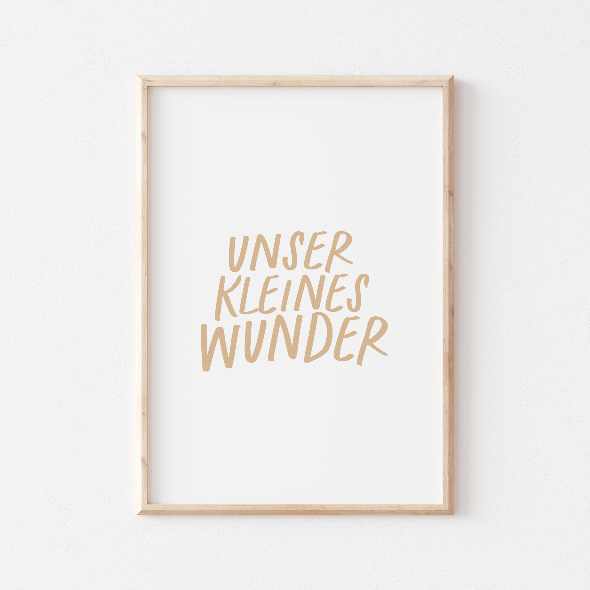 Poster unser kleines Wunder - braun A4 & A3
